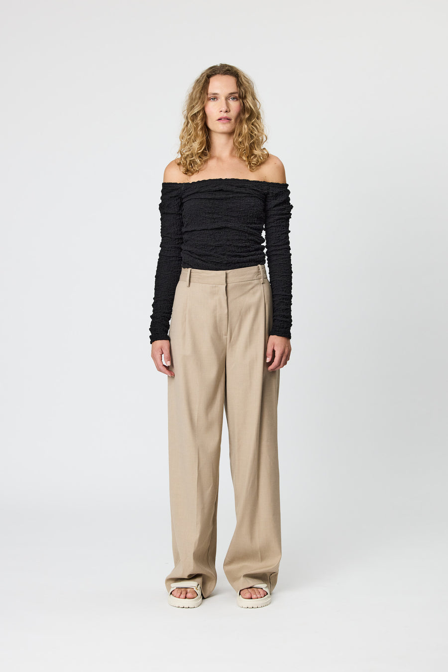 EVIE TAILORED PANTS - OAT