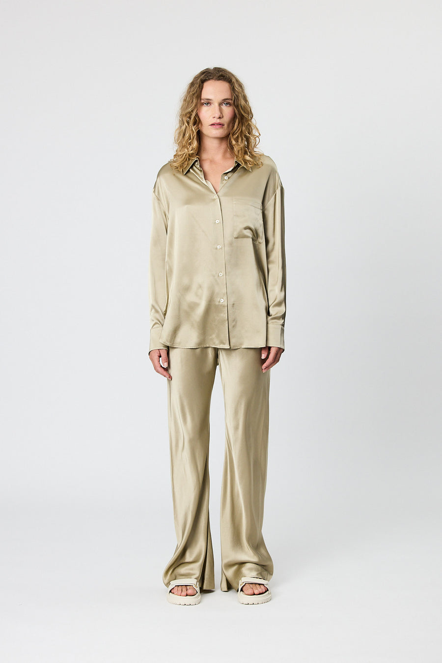 JUNE SILK PANT - OAT