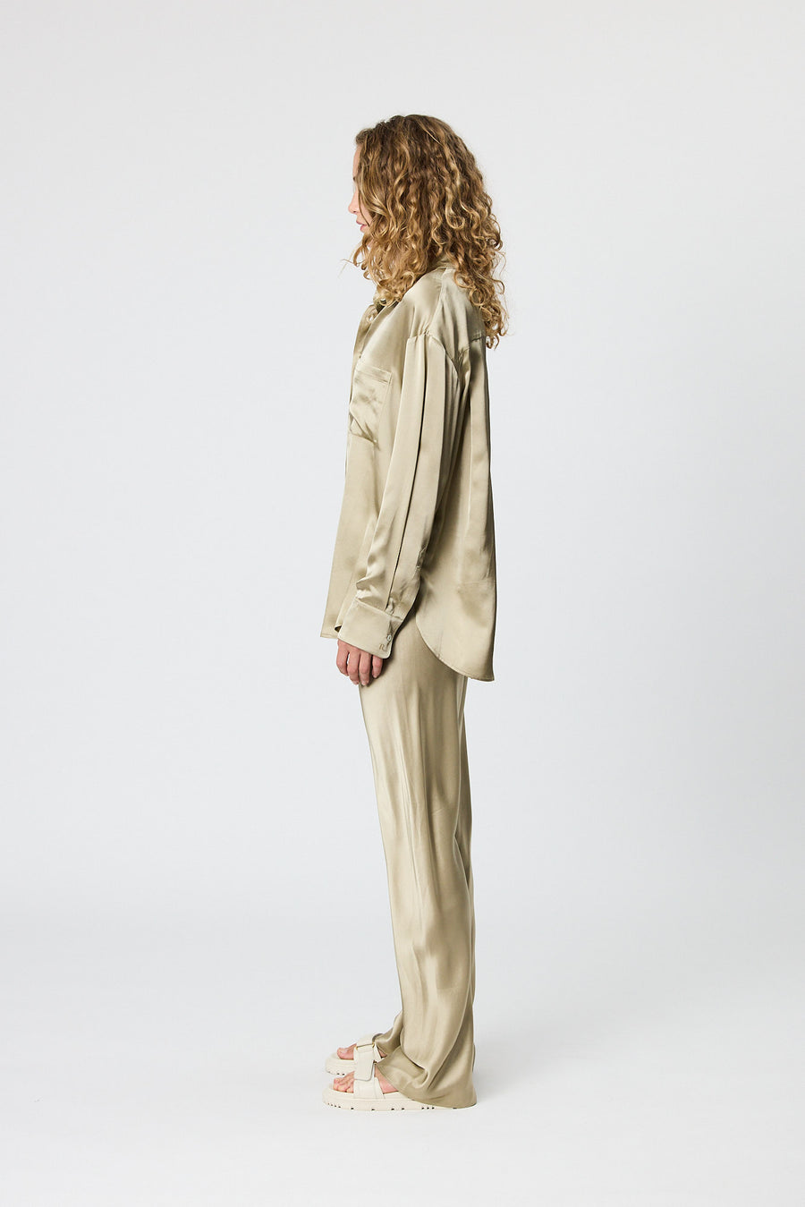 JUNE SILK PANT - OAT