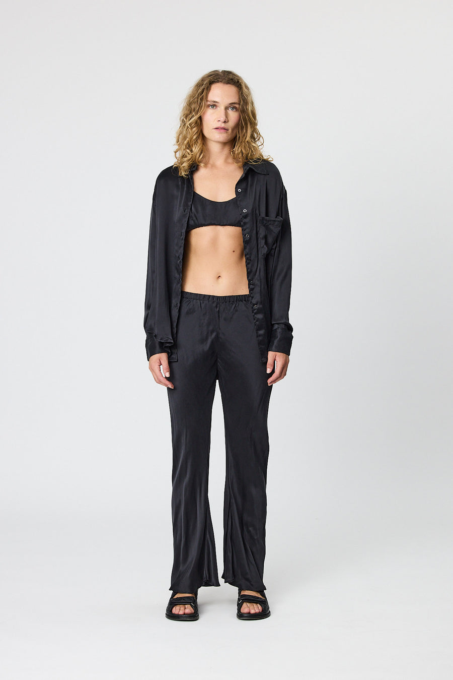 JUNE SILK PANT - BLACK