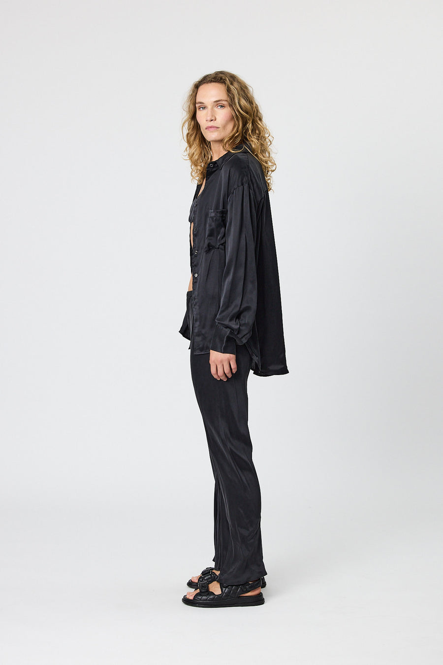 JUNE SILK PANT - BLACK