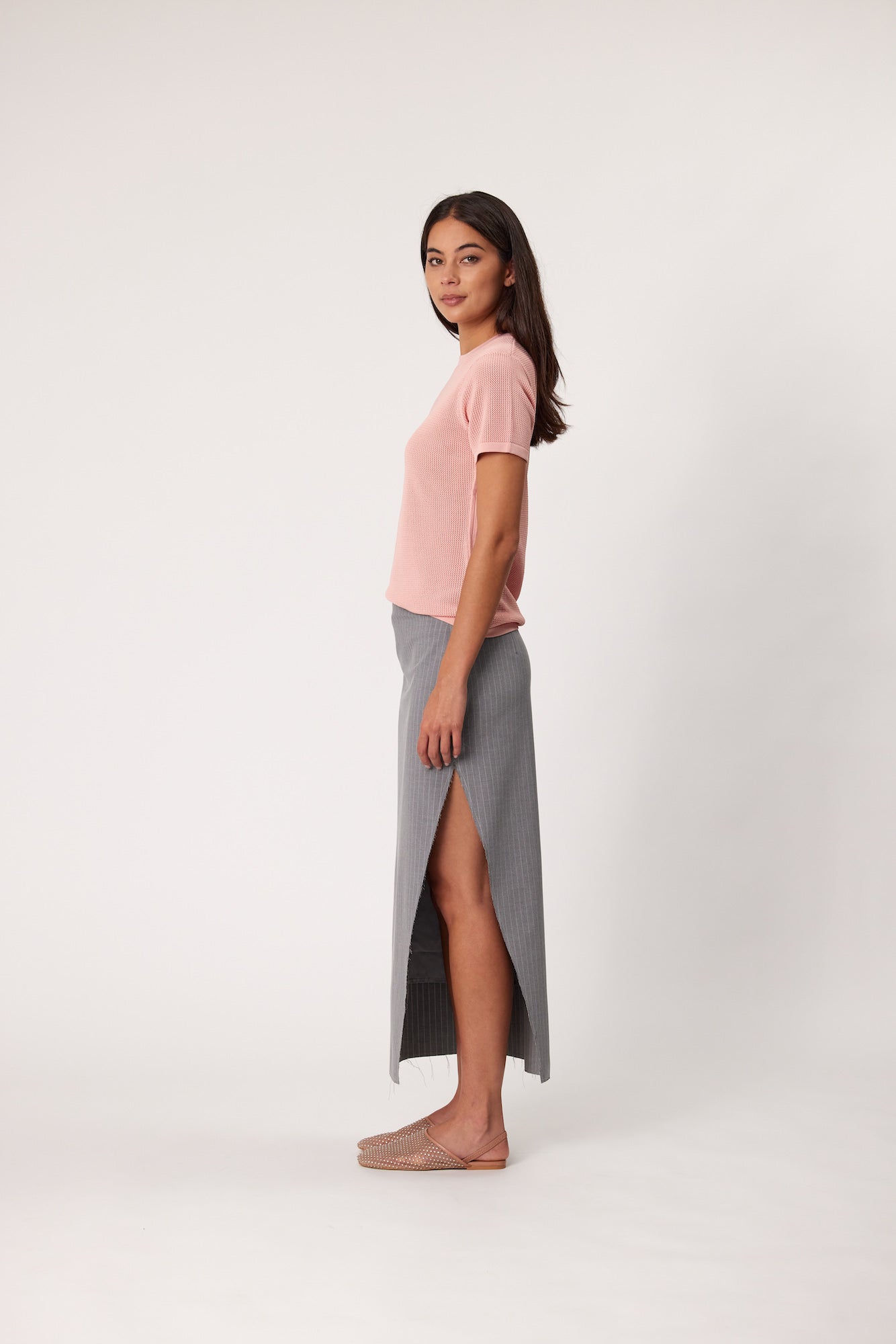 MIDTOWN SKIRT - SMOKE – RMN Studios