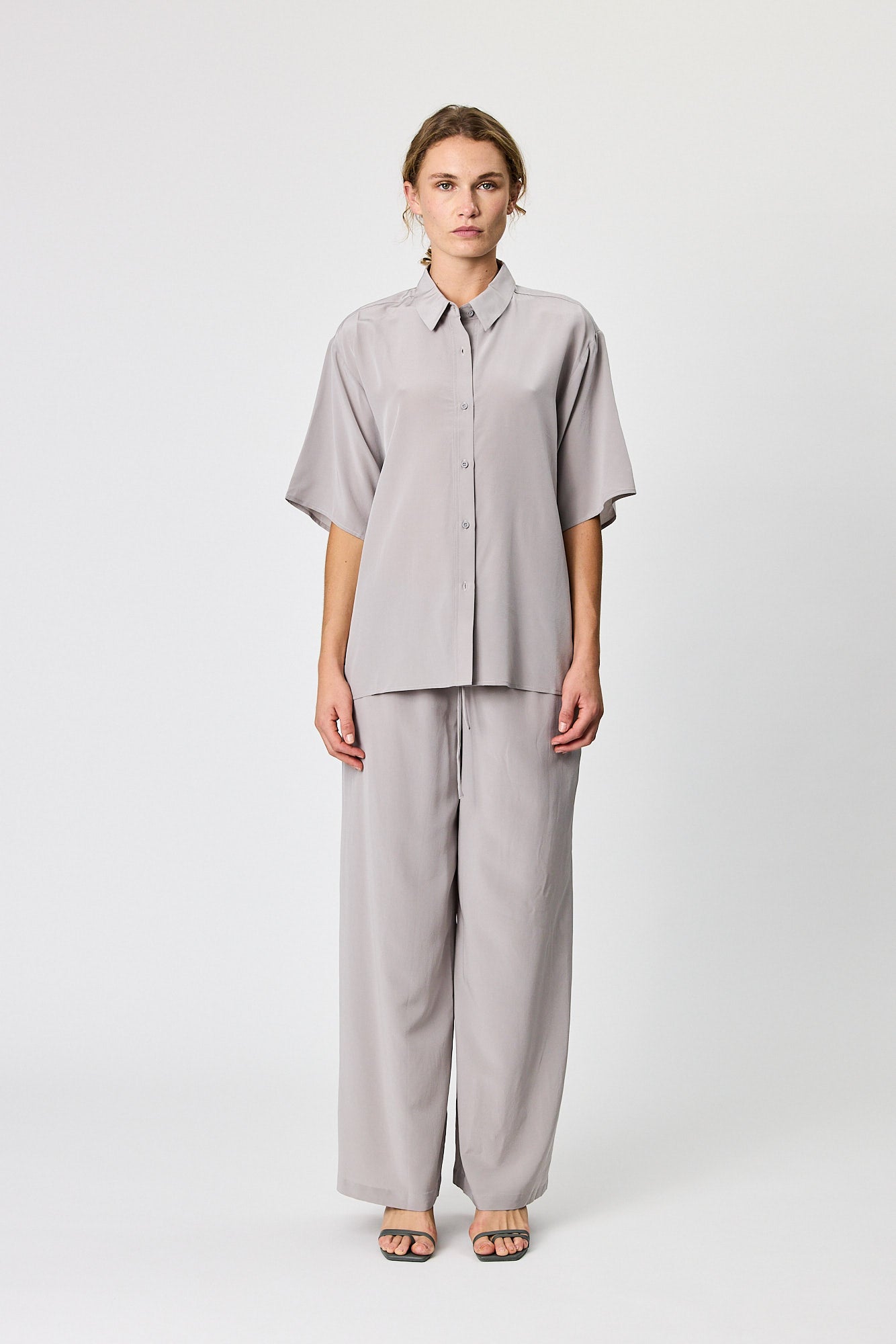 BLAKE WIDE LEG PANT - ASH