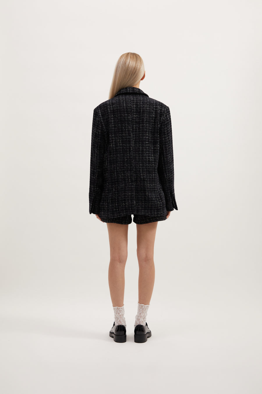 LENNON BLAZER - BLACK BOUCLE