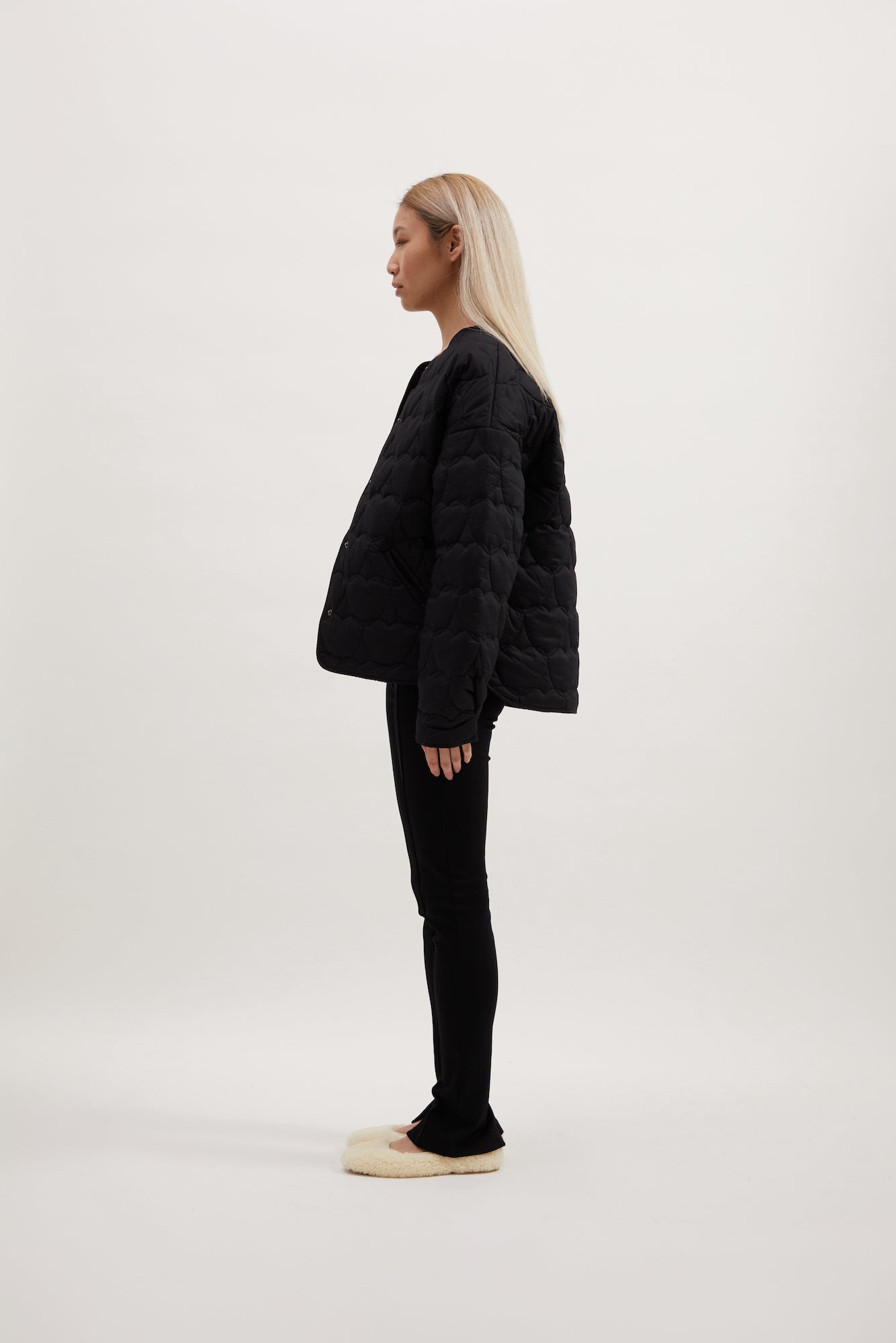 AVA QUILTED JACKET - BLACK