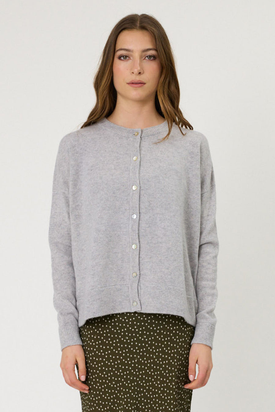 TALI CARDIGAN - GREY MARLE