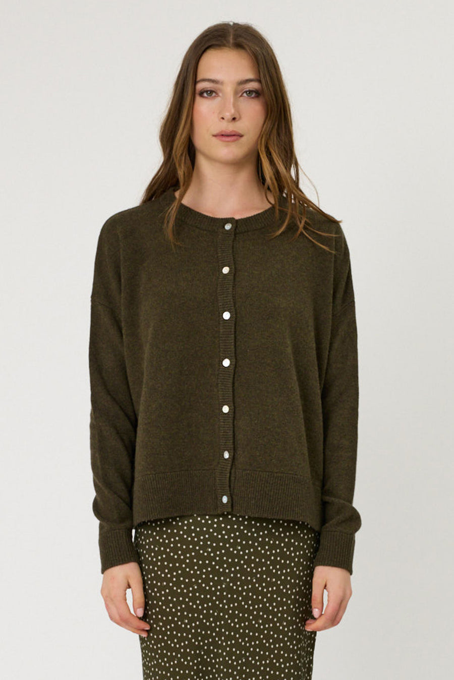 TALI CARDIGAN - OLIVE