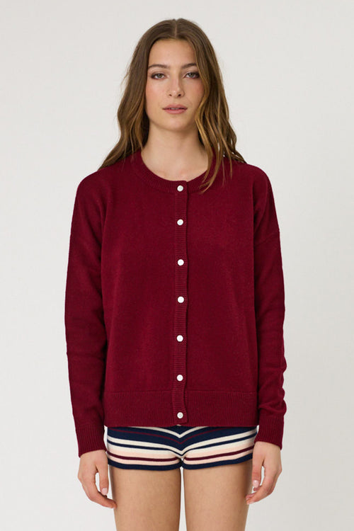 TALI CARDIGAN - POMEGRANATE