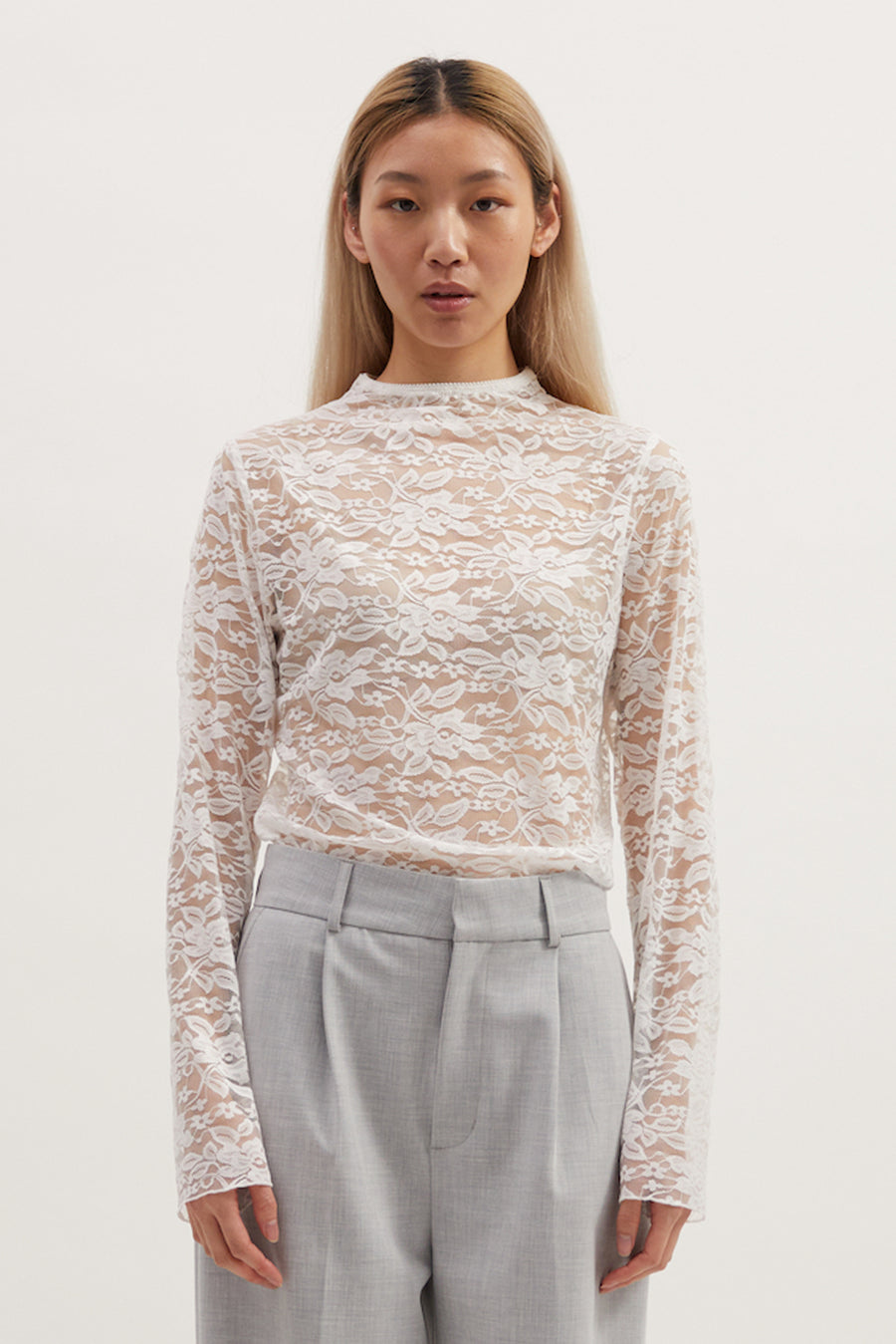 WILLA LONG SLEEVE TOP - IVORY