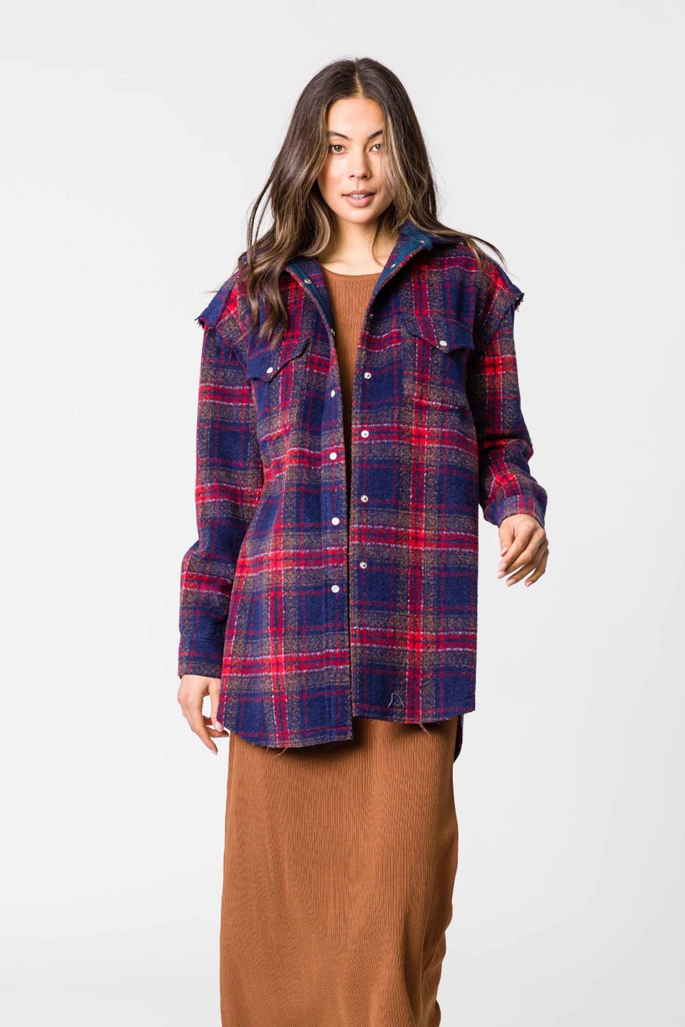 Velvet colette top plaid jacket