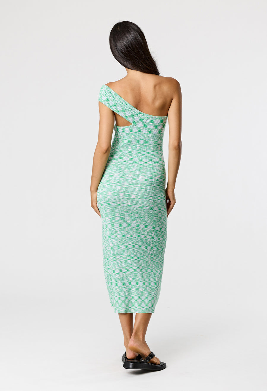 KEYA DRESS - LIME STATIC